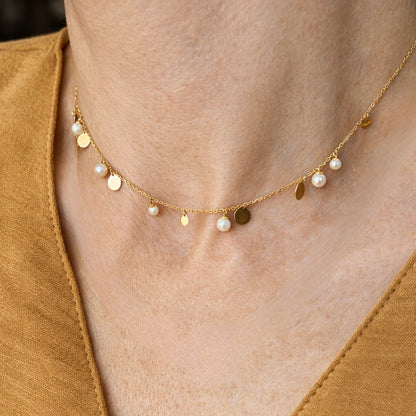 Gargantilha em ouro amarelo e Rosê 18K - Coleção Óra