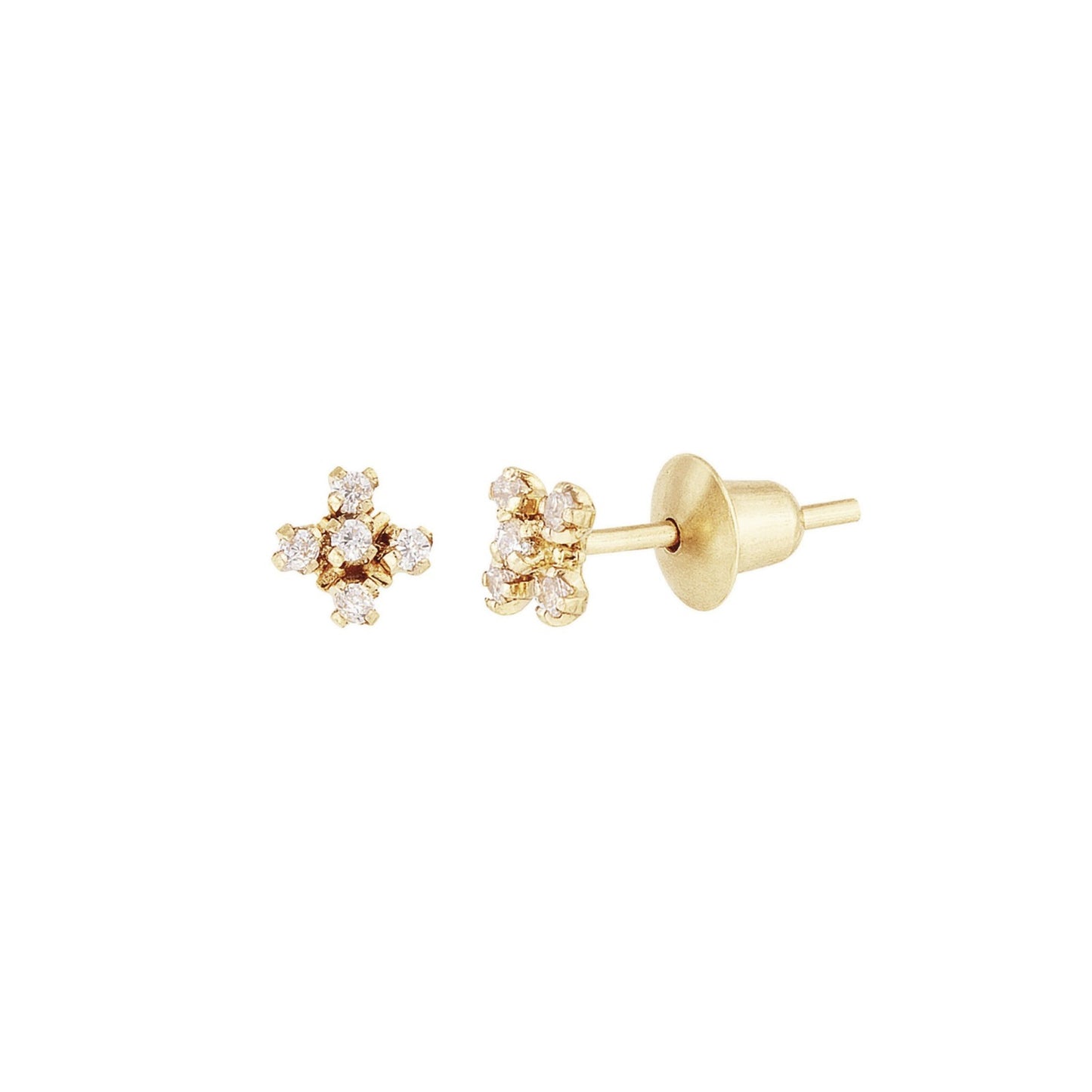 Brinco chuveiro em Ouro Amarelo 18K, com zircônias