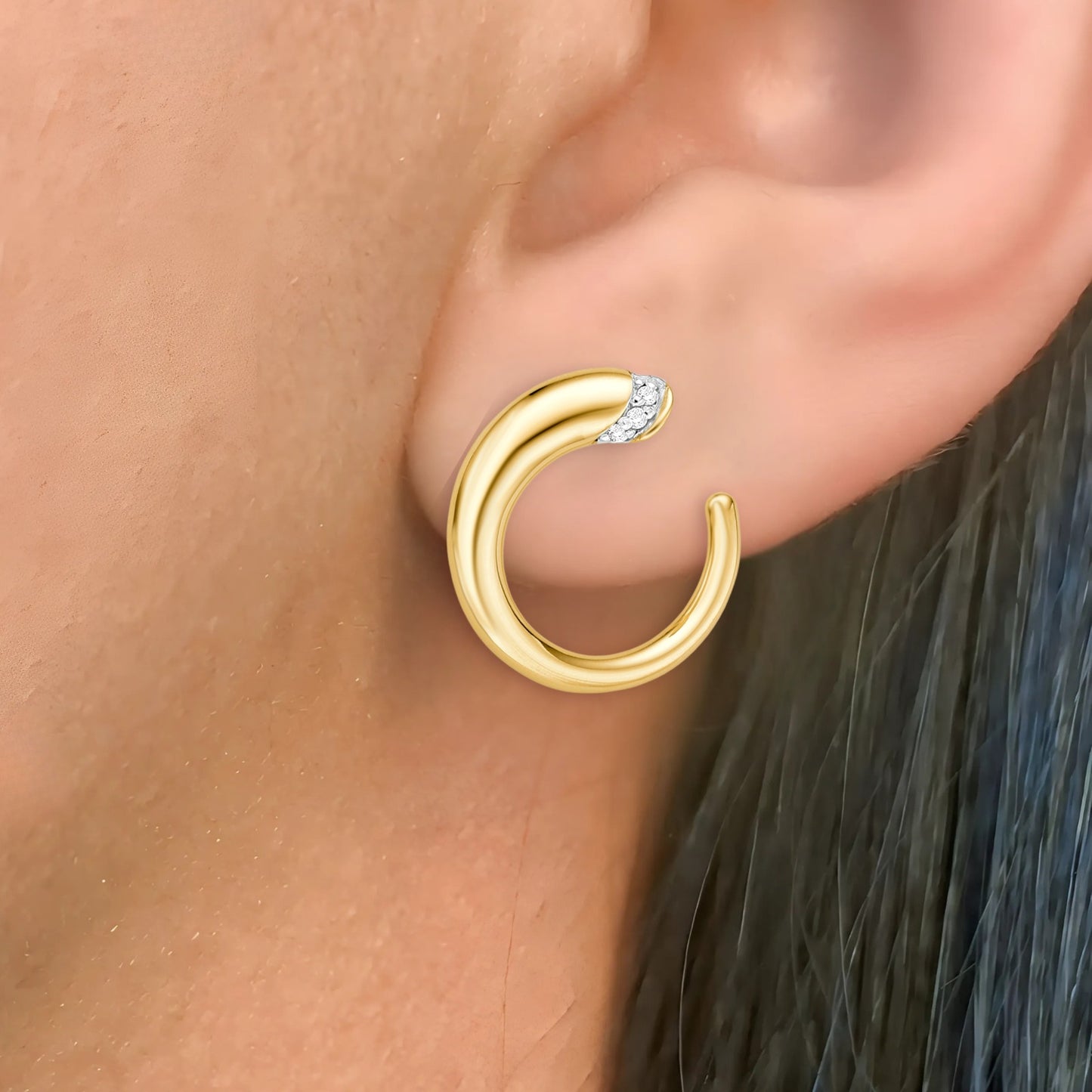 Brinco Luar Coleção Zéfiro em Ouro Amarelo 18k-750