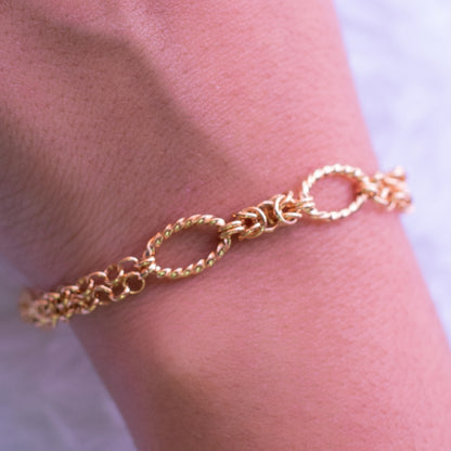 Pulseira Elo Twist em Ouro Amarelo 18k-750