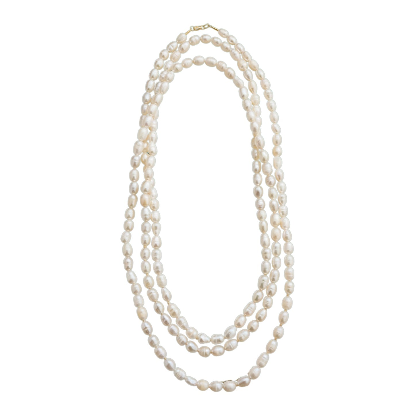 Gargantilha de Pérolas Barrocas Nylon com Fecho em Ouro Amarelo 18K-750