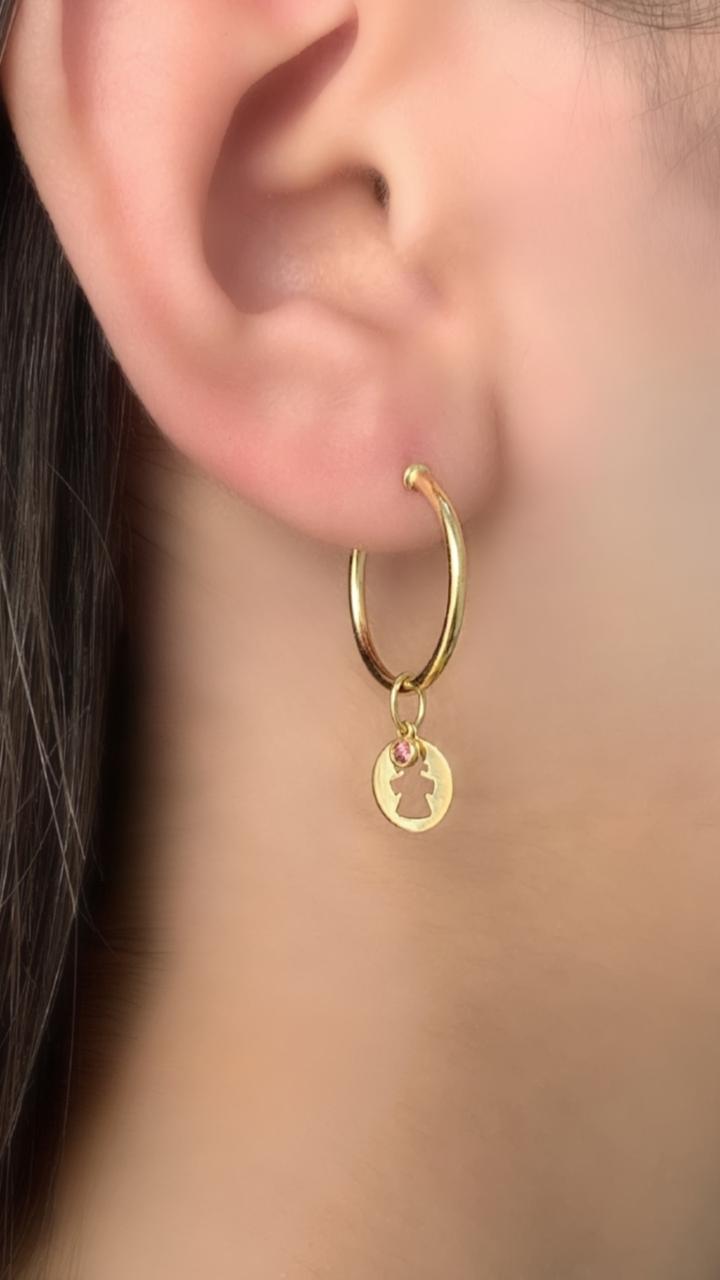 Pingente em Ouro 18K Medalha Menina