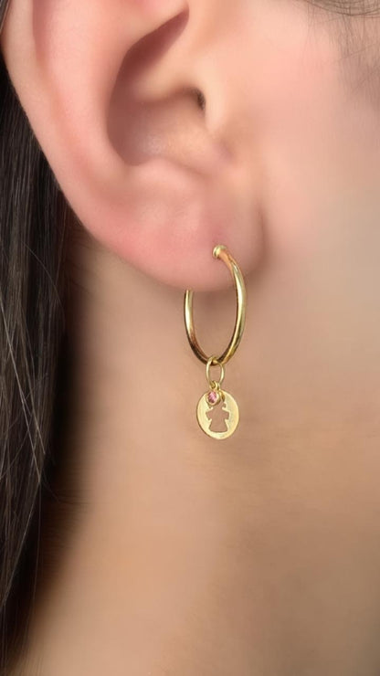 Pingente em Ouro 18K Medalha Menina