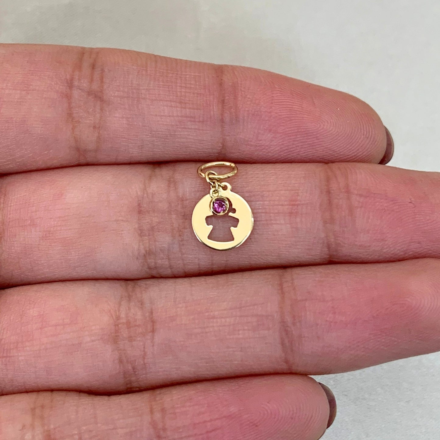 Pingente em Ouro 18K Medalha Menina