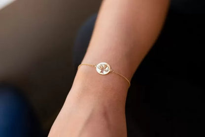 Pulseira Árvore da Vida em ouro amarelo 18k-750